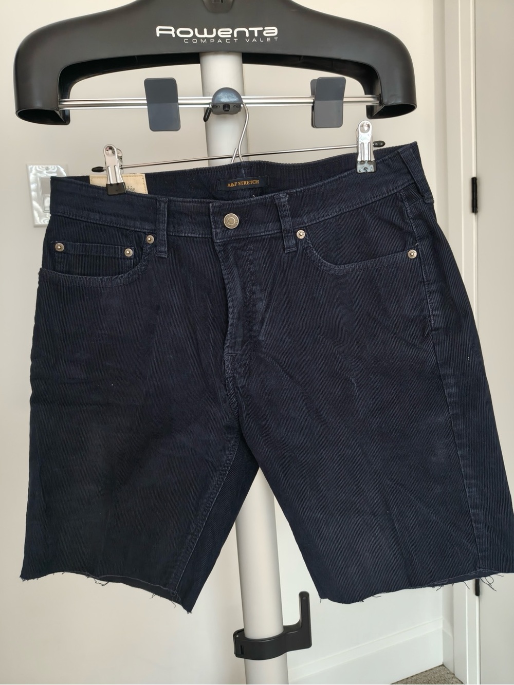 Abercrombie & Fitch Navy Corduroy Jean Shorts